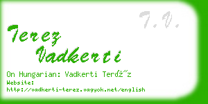 terez vadkerti business card